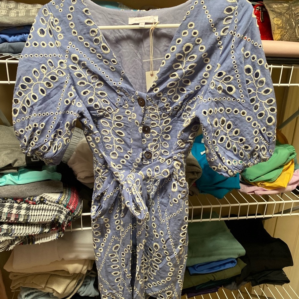 Light Blue Chambray Romper